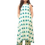 Rayon Floral Kurti Festive Regular Fit Kurta Set for Women